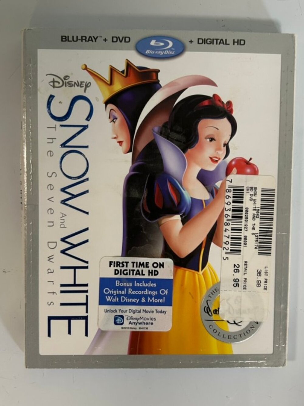 Snow White and the Seven Dwarfs (Blu-ray, 1937) Bluray And DVD EUC